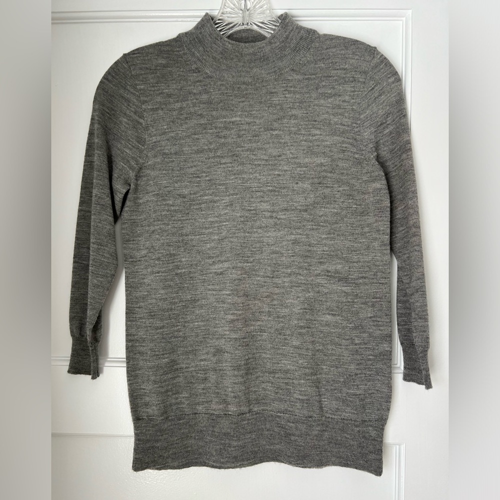 J.Crew Petite Tippi Mockneck 3/4 Sweater